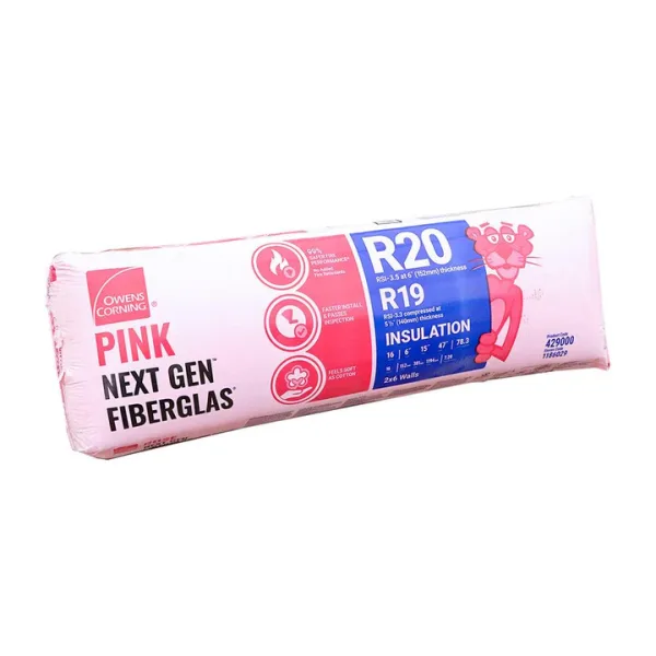 SEO-friendly short and long descriptions for the Owens Corning R-20 PINK NEXT GEN FIBERGLAS® Insulation (23" x 47" x 6")